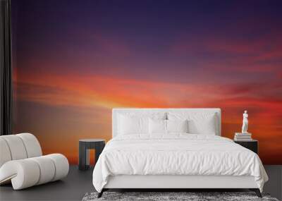 sky gradient from orange to red sunset photography nature sunset background Wall mural