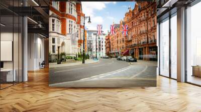 Street scene in Mayfair, an upmarket area of Londons West End  Wall mural