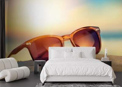 summer sun wearing sunglasses Wall mural