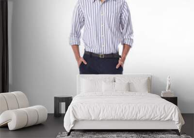 Full length portrait of a smiling male on white background Wall mural