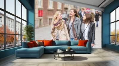 Group of women walking in Copenhagen Wall mural