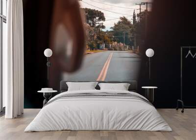 Road sunset Wall mural