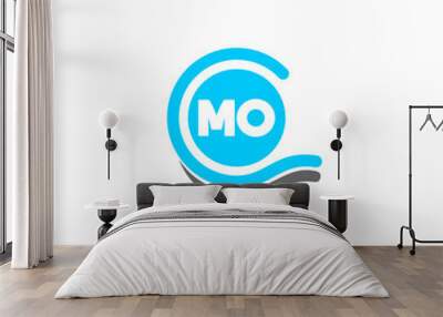 MO Initial letter logo template vector Wall mural