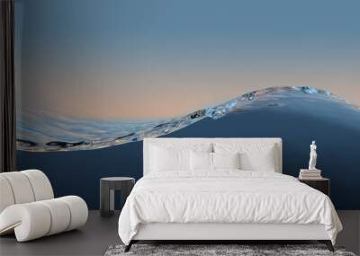 Water line split sky and underwater template Wall mural