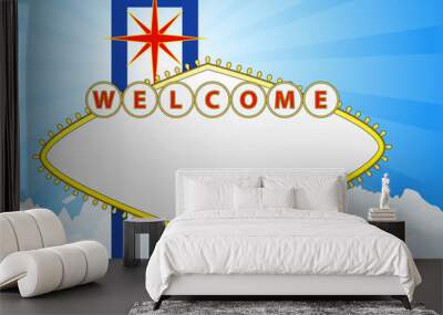 welcome blank sign Wall mural