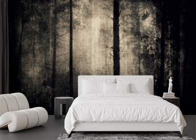 Forest Wallpaper, Grunge Background Wall mural