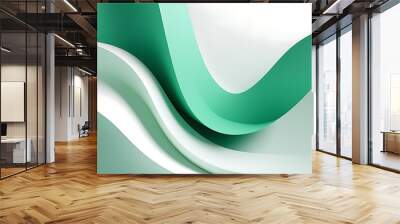 3d abstract shapes background illustration Wall mural