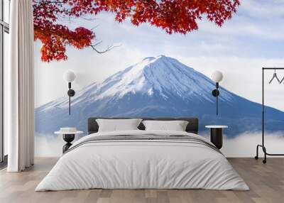 Mount Fuji in Autumn Wall mural