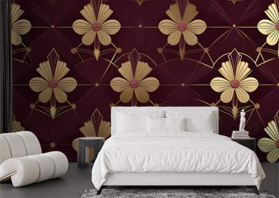 seamless pattern with flowers Wall mural