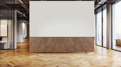 Walnut wood floor with wall background Wall mural