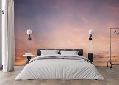 Sky and clouds / Sky and clouds at twilight. Soft focus. Wall mural