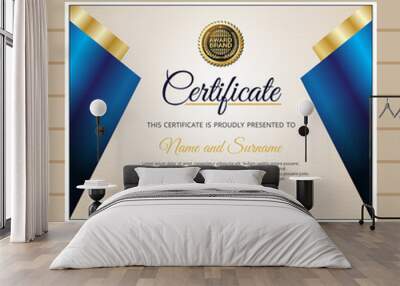 Elegant certificate template design. Wall mural