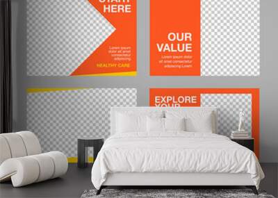 Healthcare post social media template Wall mural