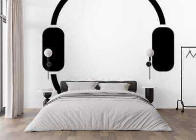 This is the Audio icon from the Shopping icon collection with an Black Fill style Wall mural