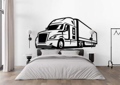 Freight truck isolated vector Wall mural