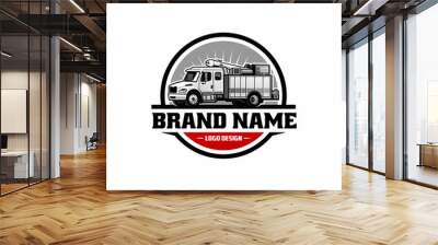 service truck illustration logo vector Wall mural