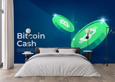 BHC crypto currency themed banner. Wall mural