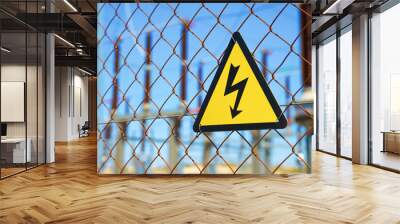 High voltage hazard Wall mural