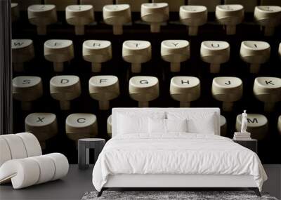 Old typewriter view Wall mural