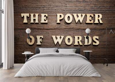 The power of words text Wall mural