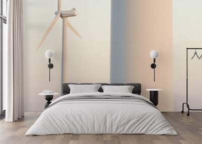 two windmills Wall mural