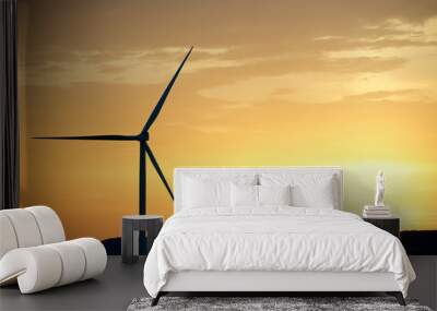 Wind turbine generators for clean electricity production Wall mural