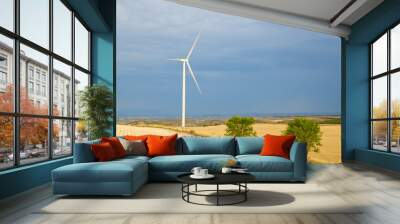 Wind turbine generators for green electricity production Wall mural