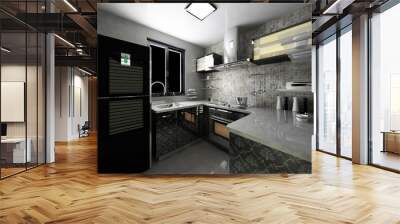 The modern kitchen interior design Wall mural