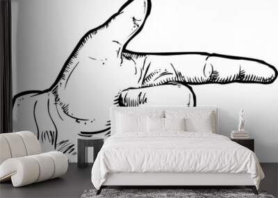 Pointing Hand Wall mural