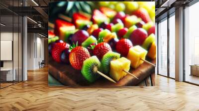 fruit skewers Wall mural