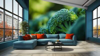 close up of broccoli Wall mural