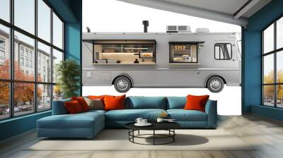 food truck isolated on transparent background Wall mural