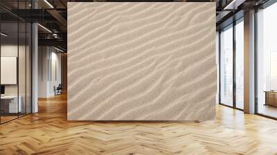 sand surface with waves, texture and background. Wall mural