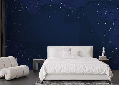 outer space. cosmos with stars background with copy space, deep space vector illustration Wall mural