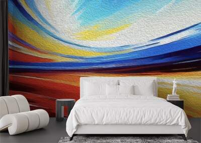 Oil painting. Abstract pattern for printing on wall decorations, fabrics, and for use in graphics. Wall mural