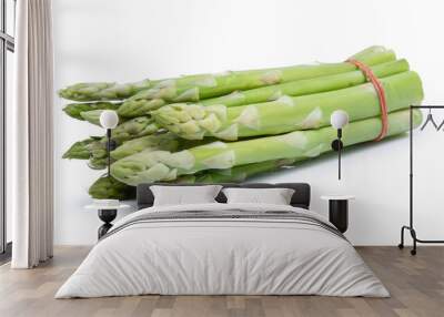 clipping path asparagus vegetable isolated on white background Wall mural