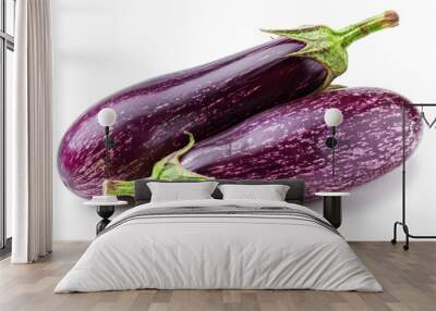 eggplant isolated on white background Wall mural