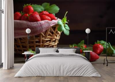 fresh strawberry  fruit Wall mural