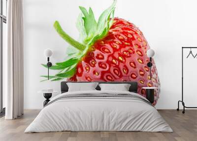 fresh strawberry isolated on white background Wall mural