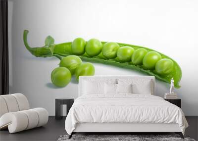 green pea vegetable bean isolated on white background Wall mural