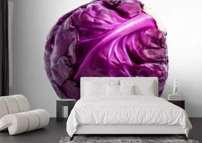 red cabbage vegetable  isolated on white background Wall mural