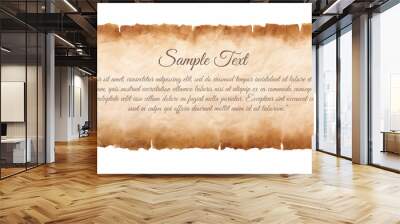 old parchment paper scroll sheet vintage aged or texture isolated on white background Wall mural