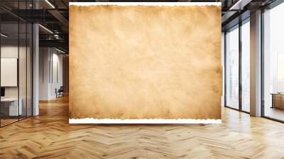 old parchment paper sheet vintage aged or texture isolated on white background Wall mural