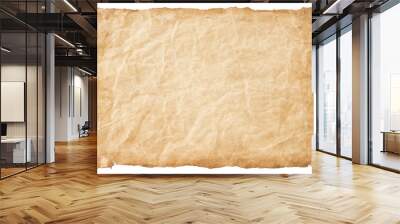 old parchment paper sheet vintage aged or texture isolated on white background Wall mural