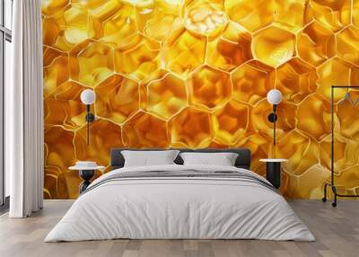 honeycomb texture close up in the detail Wall mural