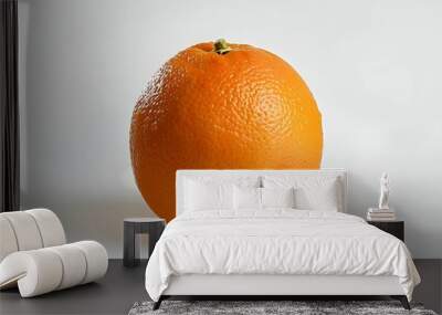 AI generated illustration of a fresh orange isolated on a white background Wall mural