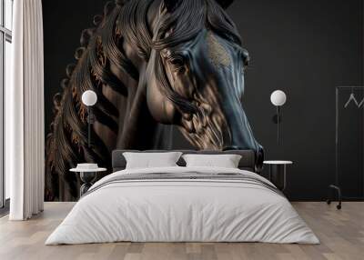 Arabian black horse  Digital Art Wall mural