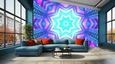 Futuristic background design with cool abstract patterns and lights Wall mural