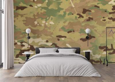 Armed force multicam camouflage fabric texture background Wall mural