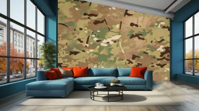 armed force multicam camouflage fabric texture background Wall mural